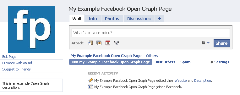 facebook page example. see the example app-page: